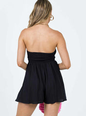 Beau Strapless Romper Black