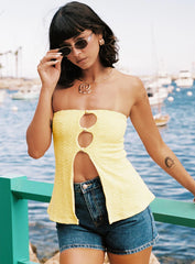 Lost Souls Strapless Cut Out Top Lemon