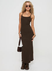 Kattan Maxi Dress Chocolate Petite