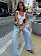 Ramos Low Rise Denim Jeans Washed Light Wash Tall