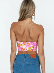 Waverly Strapless Top Pink