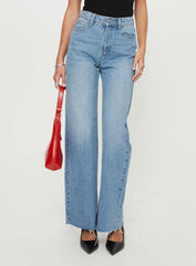 Henesey High Rise Straight Leg Jeans Mid Wash Tall