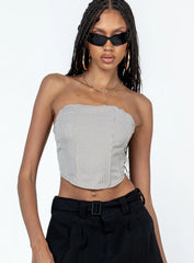 Halford Bustier Top Houndstooth