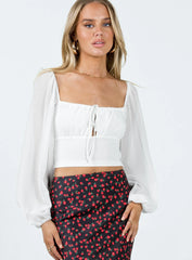 Paley Long Sleeve Top White