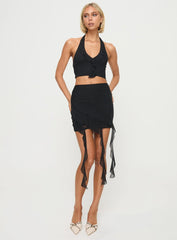 Hathaway Ruffle Set Black