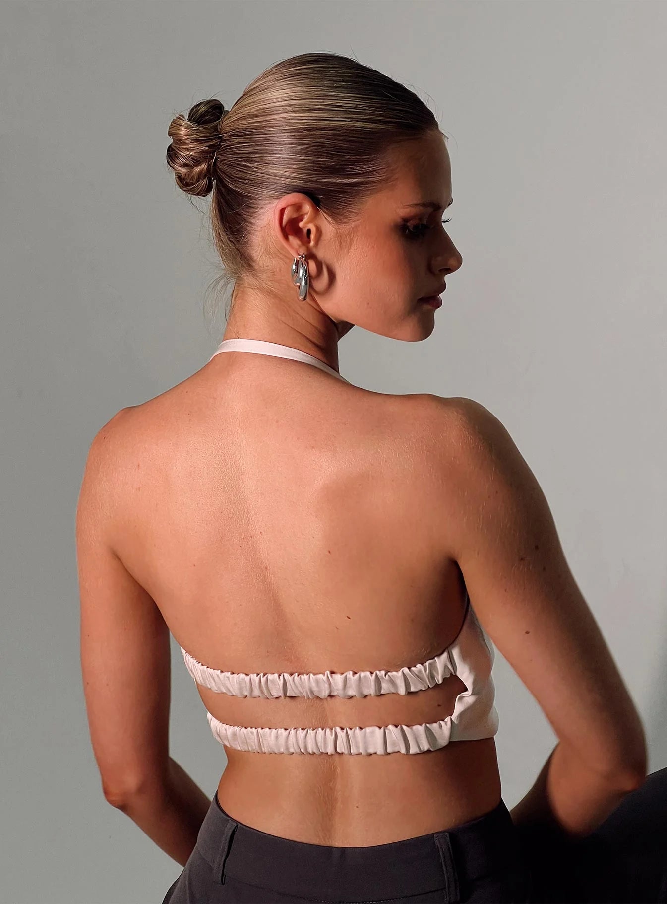 Macedon Satin Top Champagne