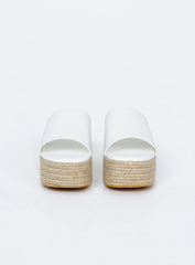 Arton Espadrille Platform Sandals White