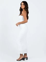 Kendrick Strapless Maxi Dress White