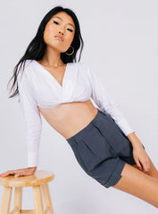 Botany Long Sleeve Top White