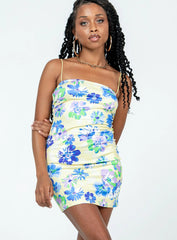 Right Round Mini Dress Yellow