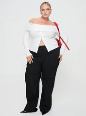 Parveen Off The Shoulder Top White Curve