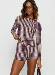 Caprise Micro Shorts Purple Stripe