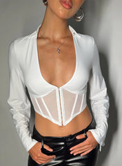 Sherwin Long Sleeve Top White