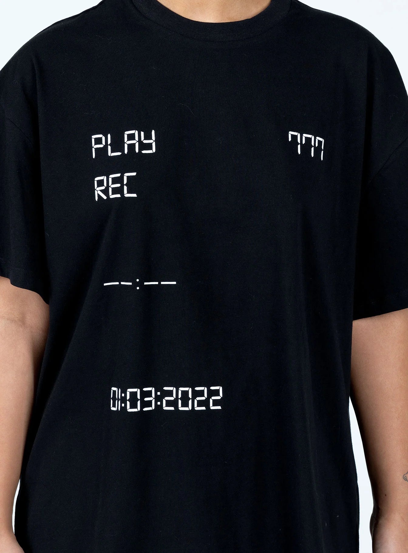 Recording Oversize Tee Black