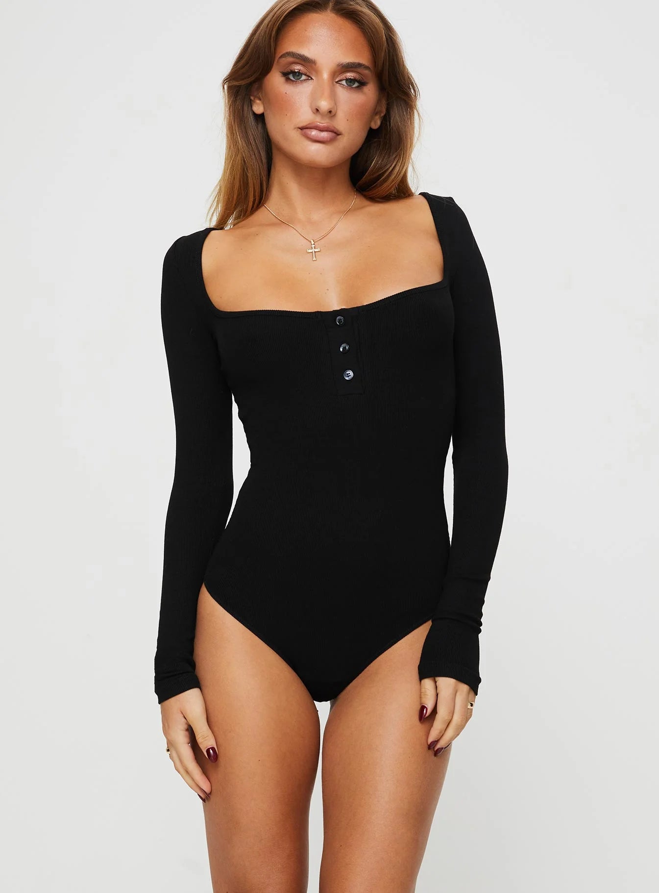 Ballard Long Sleeve Bodysuit Black