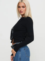 Passoni Long Sleeve Top Black