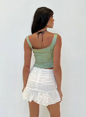 Yuka Mini Skirt White
