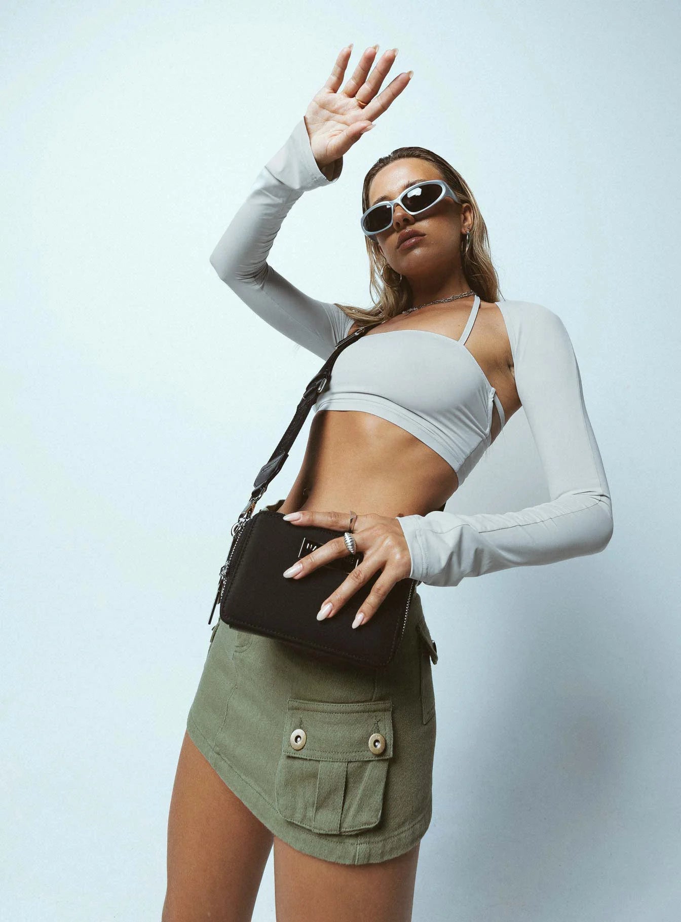 Peterson Cargo Mini Skirt Khaki