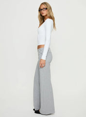 Nevivi Foldover Studded Pants Grey Marle