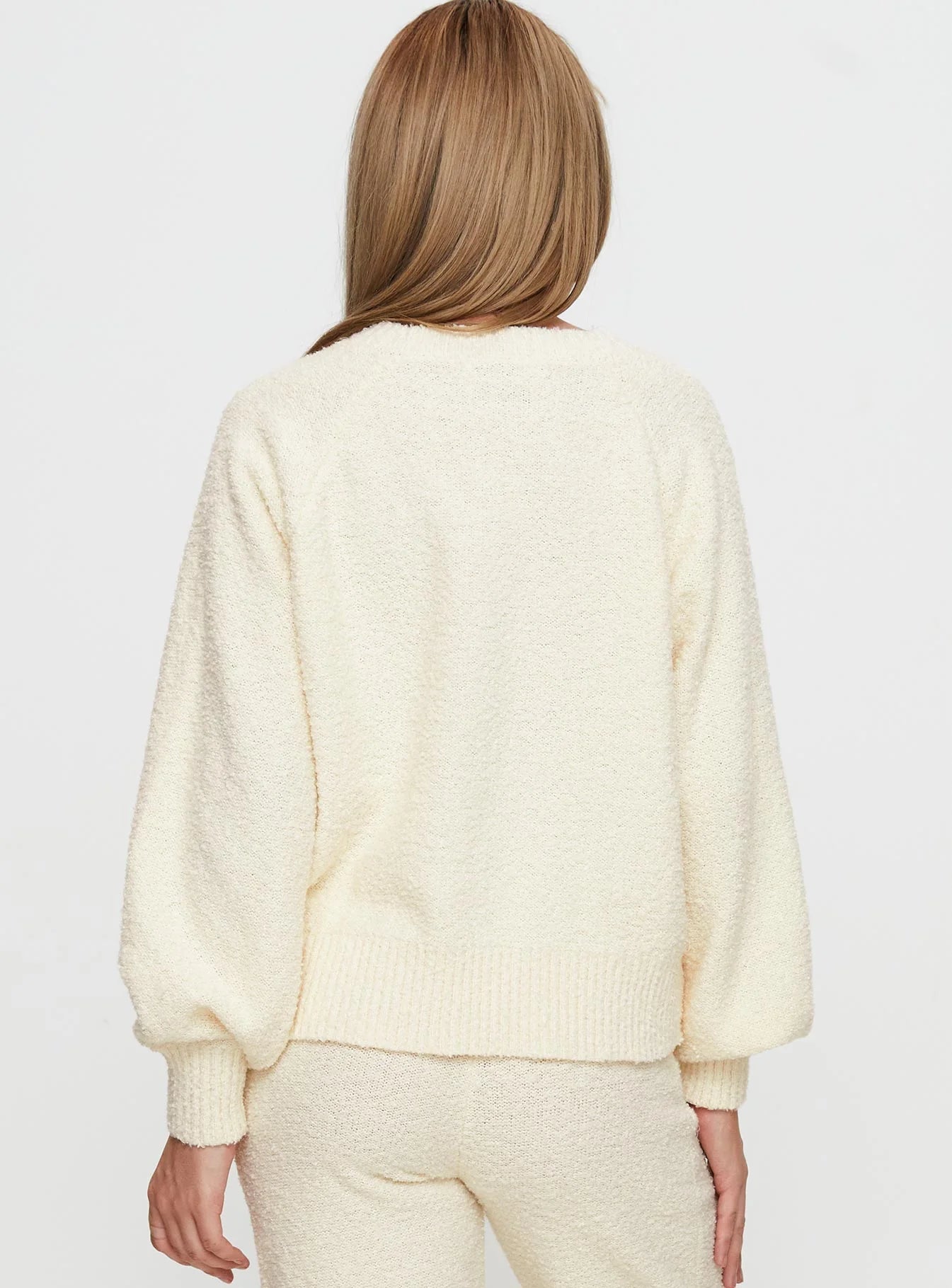 Susi Fluffy Knit Sweater Ivory