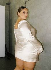 Star Power Mini Dress Champagne Curve