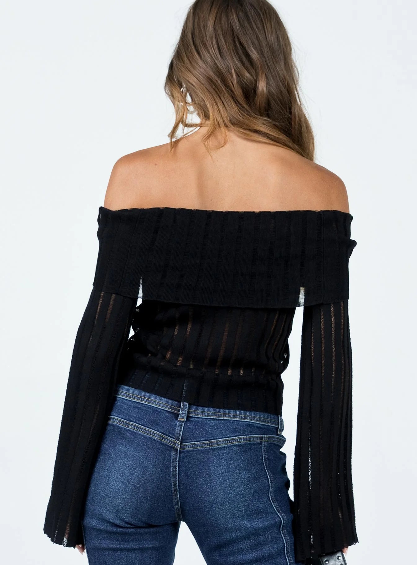 Sorrel Off The Shoulder Top Black