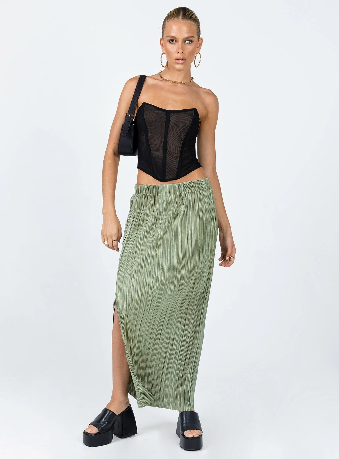 Azriel Strapless Bustier Black