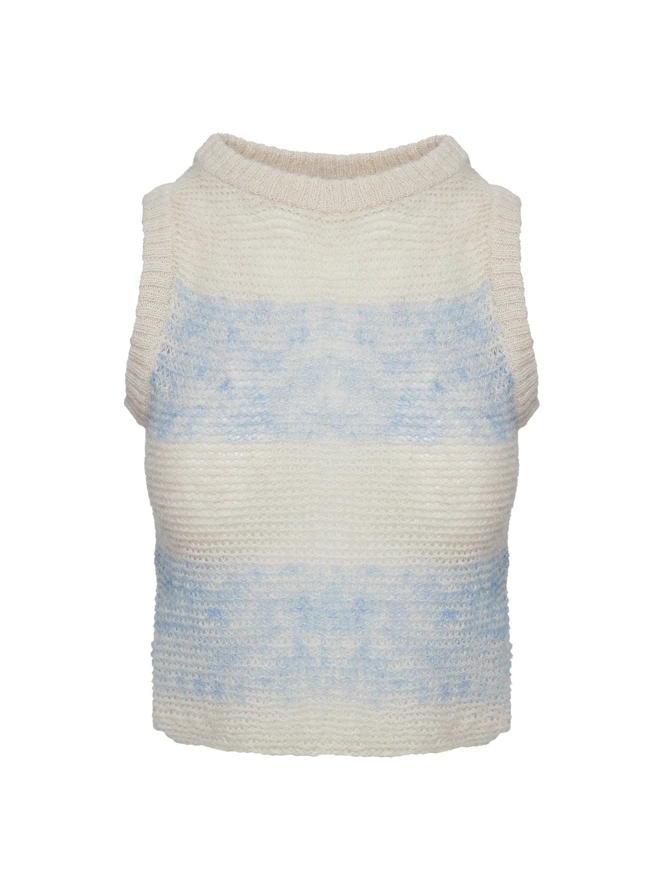 Asumi Knit Top Cream/blue