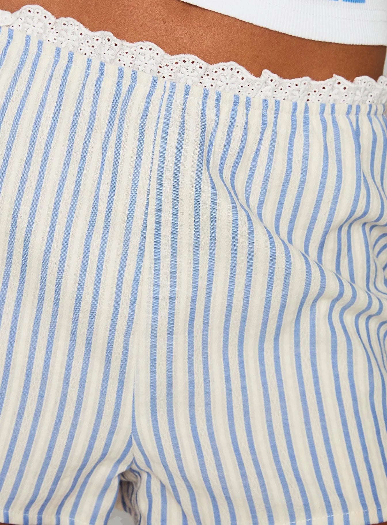 Merrilaine Micro Shorts Blue / White Stripe