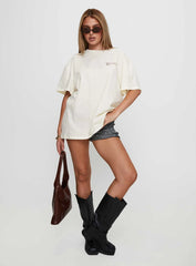 Princess Polly x Butterfly Foundation Charity Merch Oversized Tee Cream