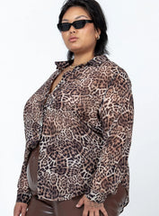 Hayden Shirt Leopard Curve