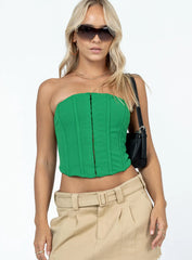 Camil Strapless Top Green