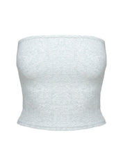Baseline Strapless Rib Top Grey
