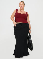Rehna Top Burgundy Curve