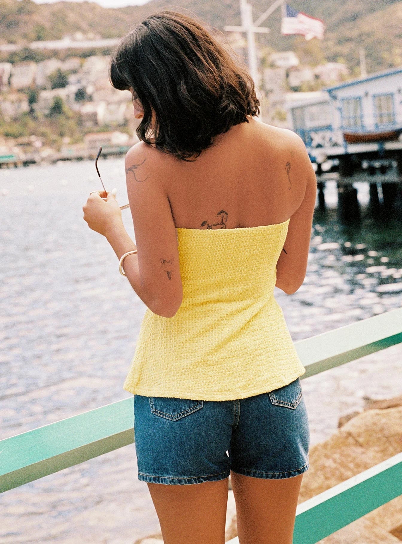 Lost Souls Strapless Cut Out Top Lemon
