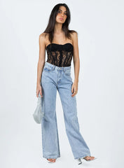 Rafferty Strapless Bodysuit Black