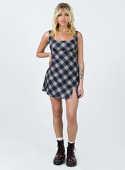 Motel Mehra Dress Check Black