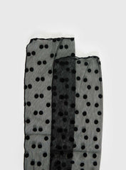 Jaymie Sheer Socks Black Polka