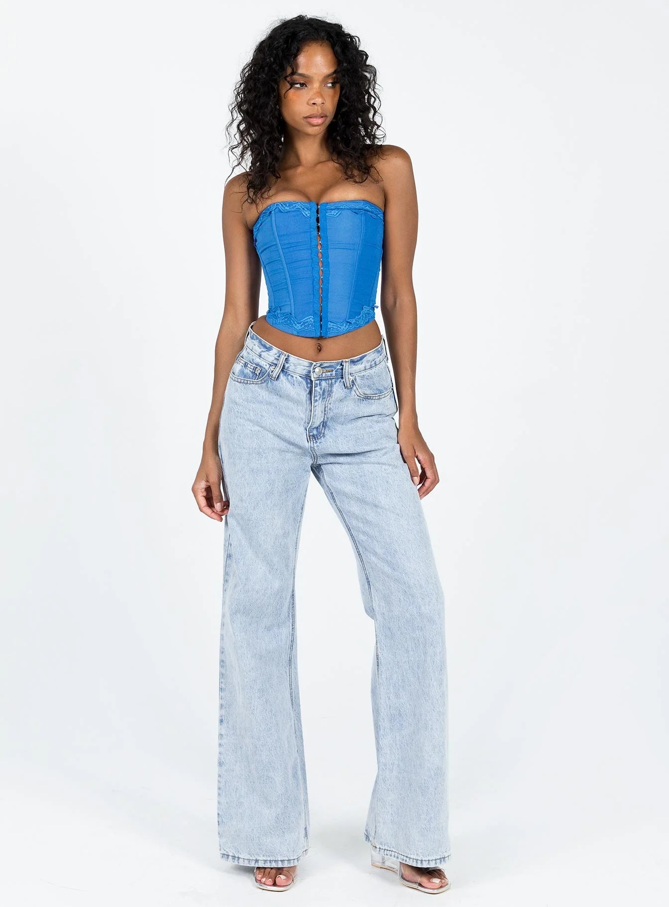 Yamie Bustier Top Blue