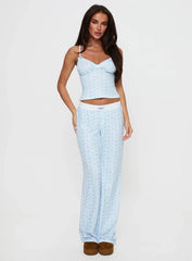 Lullabies Pointelle Sleep Pant Blue
