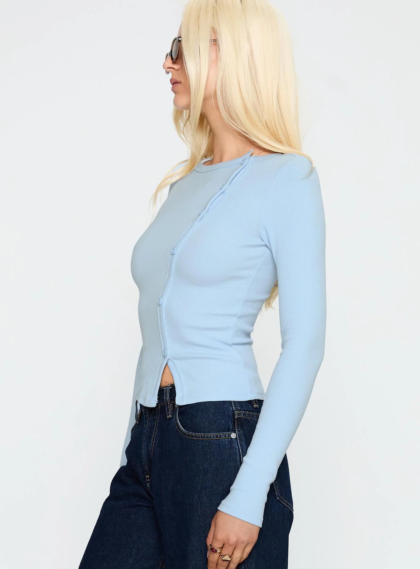 Passoni Long Sleeve Top Blue