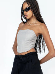 Halford Bustier Top Houndstooth