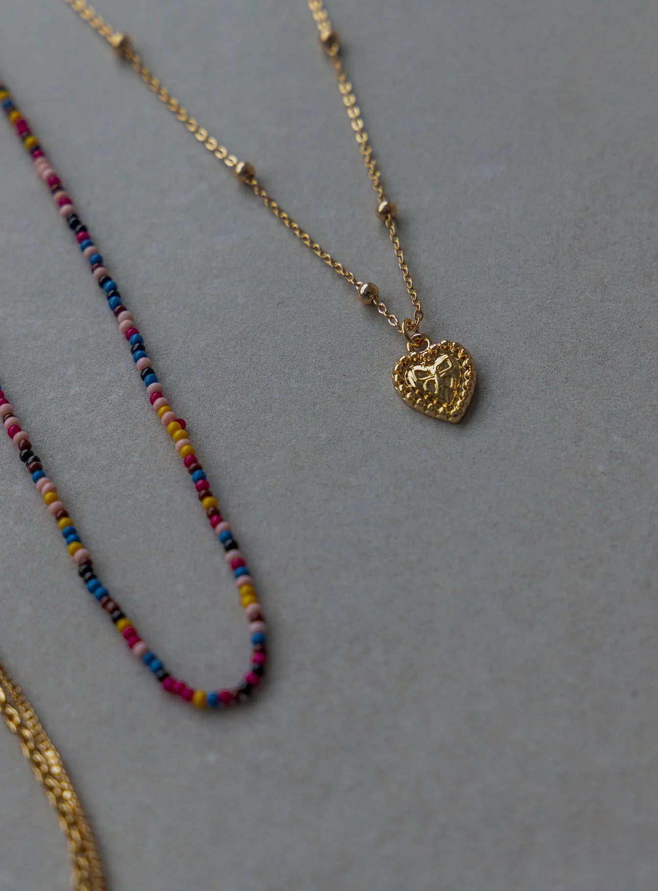 Opie Layered Necklace Gold / Multi