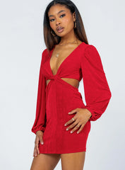 Adi Cut Out Mini Dress Red