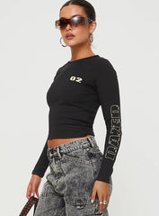 Larva 02 Long Sleeve Top Black
