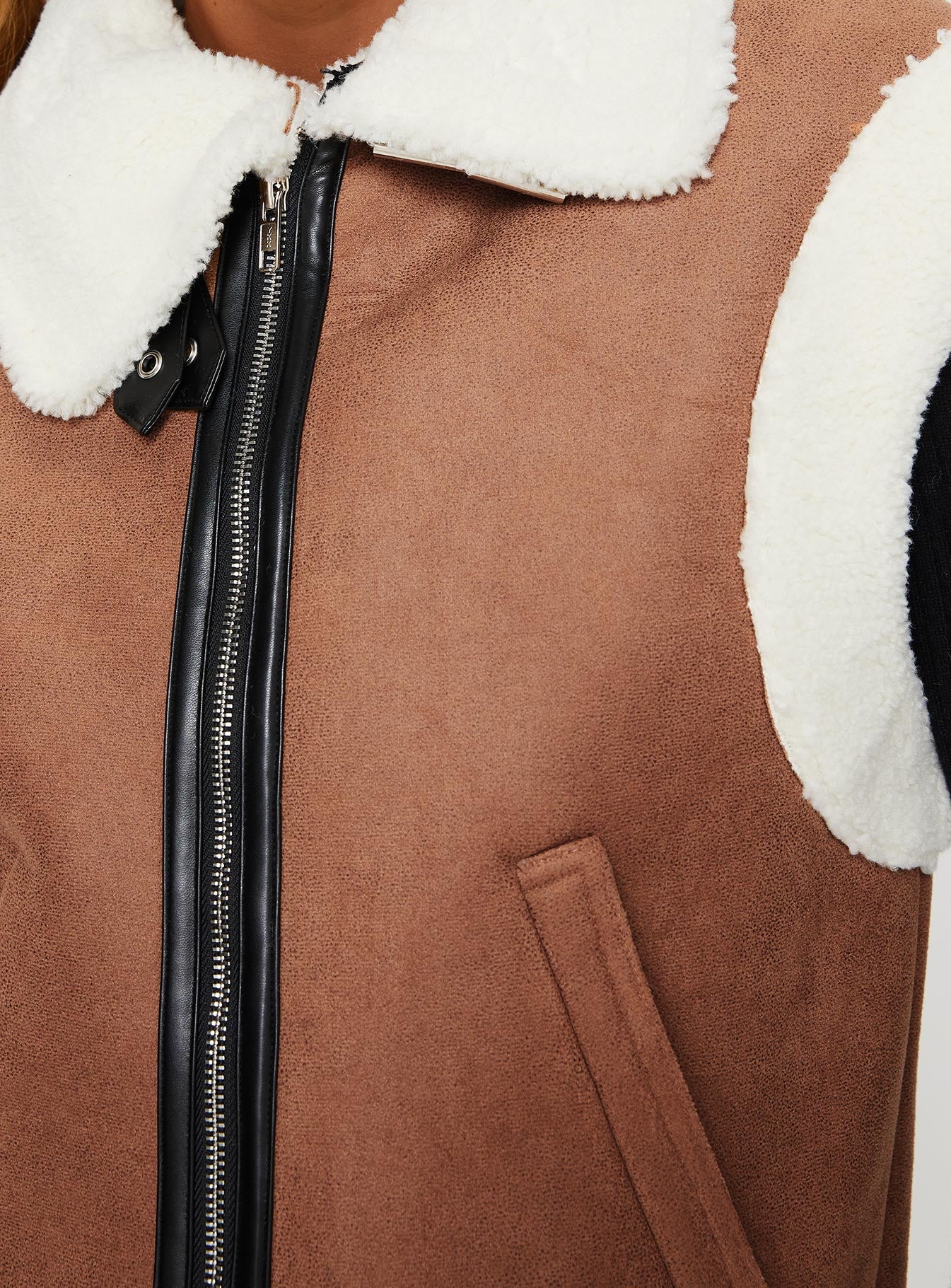 Wesson Shearling Vest Natural / Cream