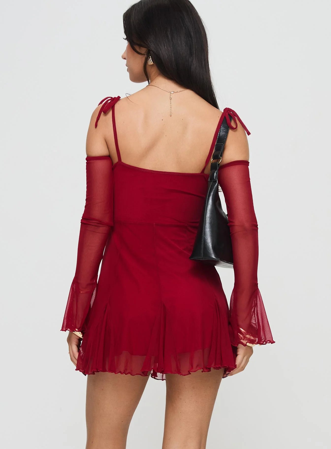 Courtland Off The Shoulder Mini Dress Red