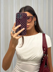 What You Wanted iphone Case Brown Polka