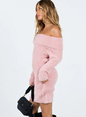 Mirrabrook Off The Shoulder Mini Dress Pink