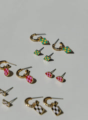 Ryker Check Earring Pack Multi